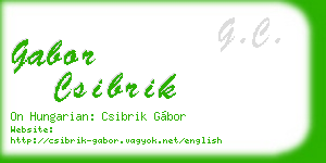 gabor csibrik business card