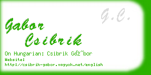 gabor csibrik business card